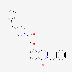 molecular formula C30H32N2O3 B2587884 2-benzyl-5-(2-(4-benzylpiperidin-1-yl)-2-oxoethoxy)-3,4-dihydroisoquinolin-1(2H)-one CAS No. 850905-45-2