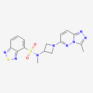 molecular formula C16H16N8O2S2 B2587896 N-methyl-N-(1-(3-methyl-[1,2,4]triazolo[4,3-b]pyridazin-6-yl)azetidin-3-yl)benzo[c][1,2,5]thiadiazole-4-sulfonamide CAS No. 2320724-67-0