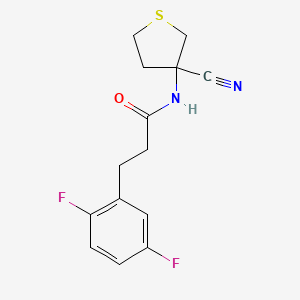 molecular formula C14H14F2N2OS B2587913 N-(3-cyanothiolan-3-yl)-3-(2,5-difluorophenyl)propanamide CAS No. 1252283-99-0