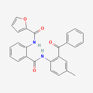 molecular formula C26H20N2O4 B2587960 N-(2-((2-benzoyl-4-methylphenyl)carbamoyl)phenyl)furan-2-carboxamide CAS No. 397278-49-8