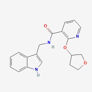 molecular formula C19H19N3O3 B2587987 N-((1H-indol-3-yl)methyl)-2-((tetrahydrofuran-3-yl)oxy)nicotinamide CAS No. 2034299-29-9