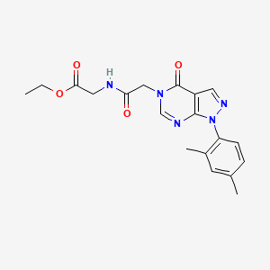 molecular formula C19H21N5O4 B2588011 ethyl 2-{2-[1-(2,4-dimethylphenyl)-4-oxo-1H,4H,5H-pyrazolo[3,4-d]pyrimidin-5-yl]acetamido}acetate CAS No. 895001-37-3