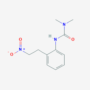 molecular formula C11H15N3O3 B2588015 3,3-dimethyl-1-[2-(2-nitroethyl)phenyl]urea CAS No. 339111-00-1