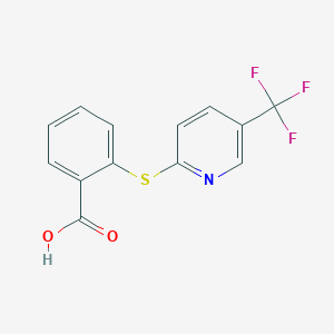 molecular formula C13H8F3NO2S B2588083 2-[5-(trifluoromethyl)pyridin-2-yl]sulfanylbenzoic Acid CAS No. 478080-58-9