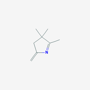 molecular formula C8H13N B025881 4,4,5-Trimethyl-2-methylidene-3H-pyrrole CAS No. 110466-35-8