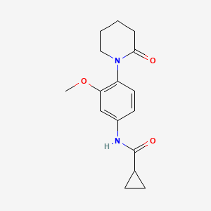 molecular formula C16H20N2O3 B2588125 N-[3-methoxy-4-(2-oxopiperidin-1-yl)phenyl]cyclopropanecarboxamide CAS No. 941978-62-7