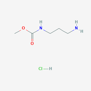 molecular formula C5H13ClN2O2 B2588179 methyl N-(3-aminopropyl)carbamate hydrochloride CAS No. 2375267-62-0