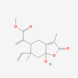 methyl 2-(6-ethenyl-7a-hydroxy-3,6-dimethyl-2-oxo-5,7-dihydro-4H-1-benzofuran-5-yl)prop-2-enoate