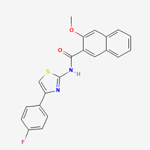 molecular formula C21H15FN2O2S B2588217 N-[4-(4-fluorophenyl)-1,3-thiazol-2-yl]-3-methoxynaphthalene-2-carboxamide CAS No. 325978-51-6