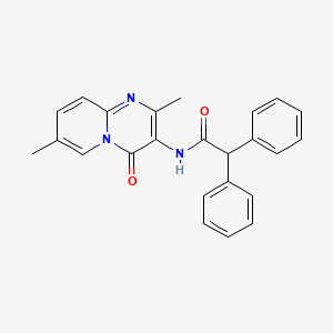 molecular formula C24H21N3O2 B2588218 N-{2,7-dimethyl-4-oxo-4H-pyrido[1,2-a]pyrimidin-3-yl}-2,2-diphenylacetamide CAS No. 941965-82-8