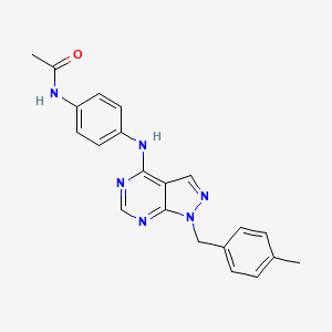 molecular formula C21H20N6O B2588225 N-[4-({1-[(4-methylphenyl)methyl]-1H-pyrazolo[3,4-d]pyrimidin-4-yl}amino)phenyl]acetamide CAS No. 903867-71-0