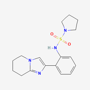 molecular formula C17H22N4O2S B2588278 N-(2-(5,6,7,8-tetrahydroimidazo[1,2-a]pyridin-2-yl)phenyl)pyrrolidine-1-sulfonamide CAS No. 2097901-16-9