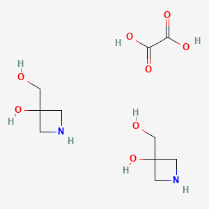 molecular formula C10H20N2O8 B2588296 bis(3-(hydroxymethyl)azetidin-3-ol); oxalic acid CAS No. 1946021-31-3
