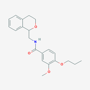 molecular formula C21H25NO4 B258830 N-(3,4-dihydro-1H-isochromen-1-ylmethyl)-3-methoxy-4-propoxybenzamide 