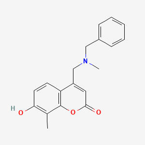 molecular formula C19H19NO3 B2588337 4-{[benzyl(methyl)amino]methyl}-7-hydroxy-8-methyl-2H-chromen-2-one CAS No. 900285-50-9