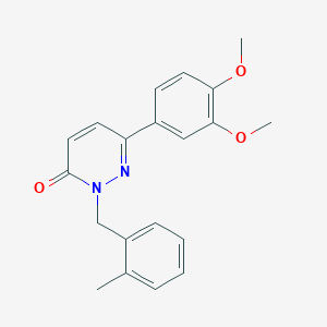 molecular formula C20H20N2O3 B2588378 6-(3,4-dimethoxyphenyl)-2-[(2-methylphenyl)methyl]-2,3-dihydropyridazin-3-one CAS No. 923102-25-4