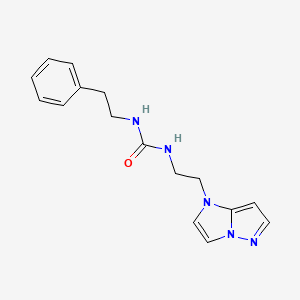 molecular formula C16H19N5O B2588387 1-(2-(1H-imidazo[1,2-b]pyrazol-1-yl)ethyl)-3-phenethylurea CAS No. 1798490-37-5