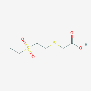 molecular formula C6H12O4S2 B2588411 (2-Ethanesulfonyl-ethylsulfanyl)-acetic acid CAS No. 499987-50-7