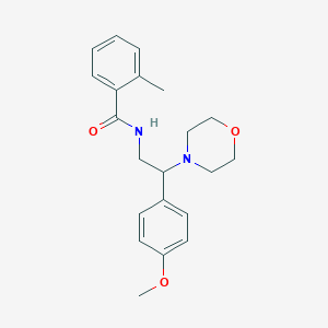 molecular formula C21H26N2O3 B2588463 N-(2-(4-methoxyphenyl)-2-morpholinoethyl)-2-methylbenzamide CAS No. 941964-88-1