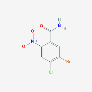 molecular formula C7H4BrClN2O3 B2588488 5-Bromo-4-chloro-2-nitrobenzamide CAS No. 1820608-87-4
