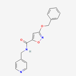 3-(benzyloxy)-N-(pyridin-4-ylmethyl)isoxazole-5-carboxamide