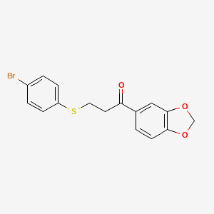 1-(1,3-Benzodioxol-5-yl)-3-[(4-bromophenyl)sulfanyl]-1-propanone