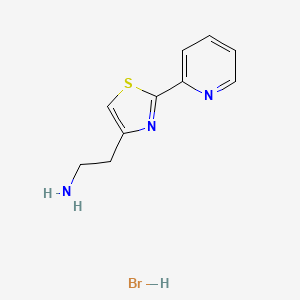 2-[2-(Pyridin-2-yl)-1,3-thiazol-4-yl]ethan-1-amine hydrobromide