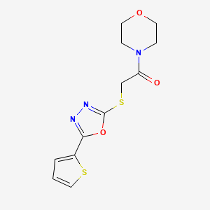 1-Morpholin-4-yl-2-(5-thiophen-2-yl-[1,3,4]oxadiazol-2-ylsulfanyl)-ethanone
