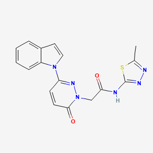 2-(3-(1H-indol-1-yl)-6-oxopyridazin-1(6H)-yl)-N-(5-methyl-1,3,4-thiadiazol-2-yl)acetamide
