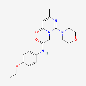 molecular formula C19H24N4O4 B2588515 N-(4-ethoxyphenyl)-2-[4-methyl-2-(morpholin-4-yl)-6-oxo-1,6-dihydropyrimidin-1-yl]acetamide CAS No. 1251621-63-2