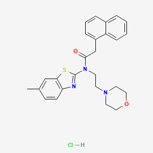 N-(6-methylbenzo[d]thiazol-2-yl)-N-(2-morpholinoethyl)-2-(naphthalen-1-yl)acetamide hydrochloride
