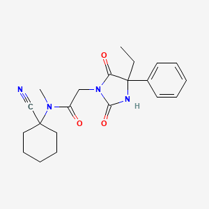 N-(1-Cyanocyclohexyl)-2-(4-ethyl-2,5-dioxo-4-phenylimidazolidin-1-YL)-N-methylacetamide
