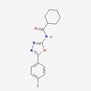 N-(5-(4-fluorophenyl)-1,3,4-oxadiazol-2-yl)cyclohexanecarboxamide