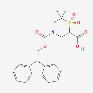 4-(9H-Fluoren-9-ylmethoxycarbonyl)-6,6-dimethyl-1,1-dioxo-1,4-thiazinane-2-carboxylic acid
