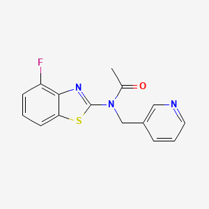molecular formula C15H12FN3OS B2588537 N-(4-fluorobenzo[d]thiazol-2-yl)-N-(pyridin-3-ylmethyl)acetamide CAS No. 895010-49-8