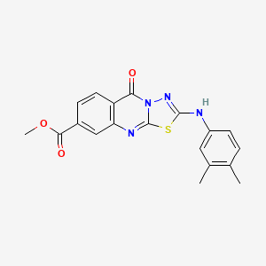 methyl 2-((3,4-dimethylphenyl)amino)-5-oxo-5H-[1,3,4]thiadiazolo[2,3-b]quinazoline-8-carboxylate