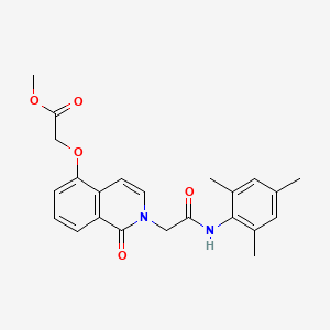 Methyl 2-((2-(2-(mesitylamino)-2-oxoethyl)-1-oxo-1,2-dihydroisoquinolin-5-yl)oxy)acetate