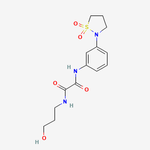 N'-[3-(1,1-dioxo-1,2-thiazolidin-2-yl)phenyl]-N-(3-hydroxypropyl)oxamide