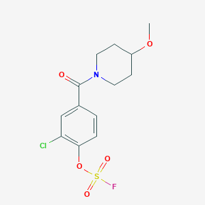 molecular formula C13H15ClFNO5S B2588558 1-(3-Chloro-4-fluorosulfonyloxybenzoyl)-4-methoxypiperidine CAS No. 2411224-66-1