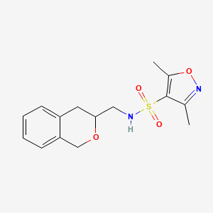N-(isochroman-3-ylmethyl)-3,5-dimethylisoxazole-4-sulfonamide