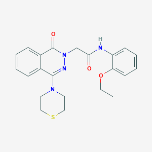 molecular formula C22H24N4O3S B2588564 N-(2-ethoxyphenyl)-2-[1-oxo-4-(thiomorpholin-4-yl)-1,2-dihydrophthalazin-2-yl]acetamide CAS No. 1251626-50-2