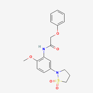 N-(5-(1,1-dioxidoisothiazolidin-2-yl)-2-methoxyphenyl)-2-phenoxyacetamide