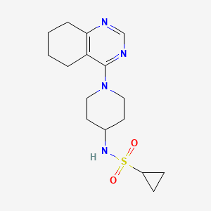molecular formula C16H24N4O2S B2588581 N-[1-(5,6,7,8-tetrahydroquinazolin-4-yl)piperidin-4-yl]cyclopropanesulfonamide CAS No. 2034346-70-6