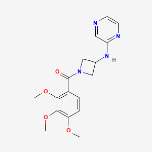 molecular formula C17H20N4O4 B2588582 N-[1-(2,3,4-trimethoxybenzoyl)azetidin-3-yl]pyrazin-2-amine CAS No. 2178771-62-3