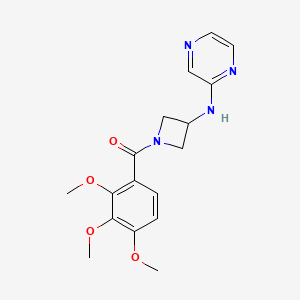 (3-(Pyrazin-2-ylamino)azetidin-1-yl)(2,3,4-trimethoxyphenyl)methanone