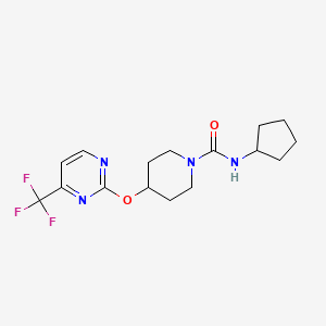 N-Cyclopentyl-4-[4-(trifluoromethyl)pyrimidin-2-yl]oxypiperidine-1-carboxamide