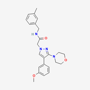 2-(4-(3-methoxyphenyl)-3-morpholino-1H-pyrazol-1-yl)-N-(3-methylbenzyl)acetamide