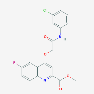 molecular formula C19H14ClFN2O4 B2588612 6-[(4-bromobenzoyl)amino]-N-(2-fluorobenzyl)chromane-3-carboxamide CAS No. 1359508-65-8