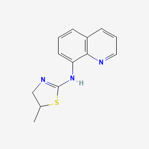 molecular formula C13H13N3S B2588614 N-(5-methyl-1,3-thiazolidin-2-ylidene)quinolin-8-amine CAS No. 856288-54-5