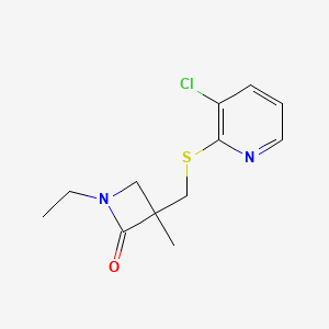 3-[(3-Chloropyridin-2-yl)sulfanylmethyl]-1-ethyl-3-methylazetidin-2-one